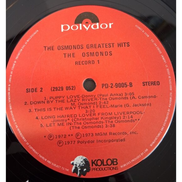 The Osmonds Greatest Hits 2 Record Set Vinyl 1977 Gatefold Double PD-2-9005 VG+ - Picture 6 of 17